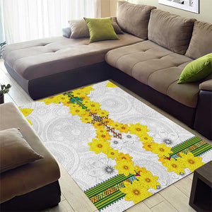 Enkutatash Ethiopia New Year Area Rug Tilet Pattern With Adey Abeba Flowers