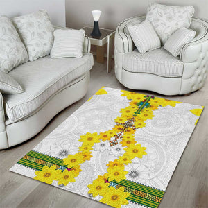 Enkutatash Ethiopia New Year Area Rug Tilet Pattern With Adey Abeba Flowers