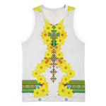 Enkutatash Ethiopia New Year Basketball Jersey Tilet Pattern With Adey Abeba Flowers LT05