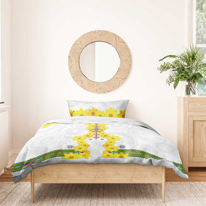 Enkutatash Ethiopia New Year Bedding Set Tilet Pattern With Adey Abeba Flowers