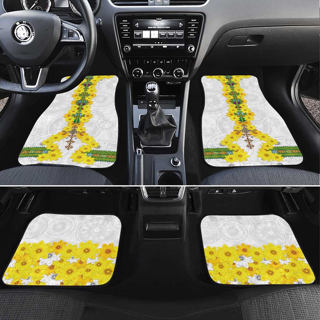 Enkutatash Ethiopia New Year Car Mats Tilet Pattern With Adey Abeba Flowers