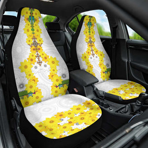 Enkutatash Ethiopia New Year Car Seat Cover Tilet Pattern With Adey Abeba Flowers