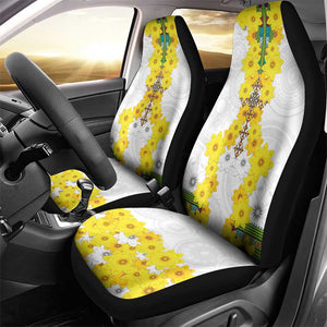 Enkutatash Ethiopia New Year Car Seat Cover Tilet Pattern With Adey Abeba Flowers