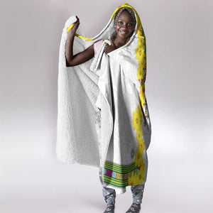 Enkutatash Ethiopia New Year Hooded Blanket Tilet Pattern With Adey Abeba Flowers