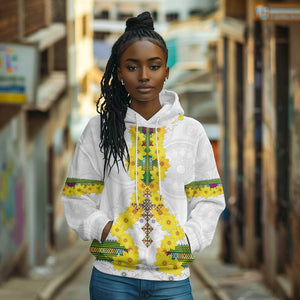 Enkutatash Ethiopia New Year Hoodie Tilet Pattern With Adey Abeba Flowers