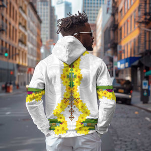 Enkutatash Ethiopia New Year Hoodie Tilet Pattern With Adey Abeba Flowers