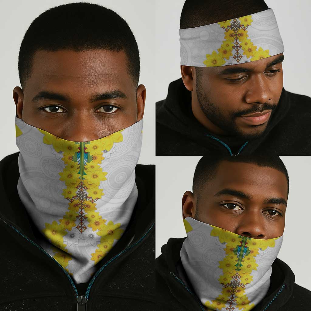 Enkutatash Ethiopia New Year Neck Gaiter Tilet Pattern Adey Abeba Flowers LT05
