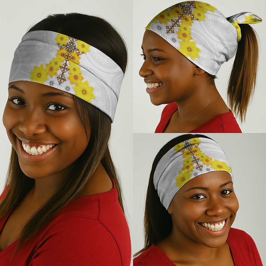 Enkutatash Ethiopia New Year Neck Gaiter Tilet Pattern Adey Abeba Flowers LT05