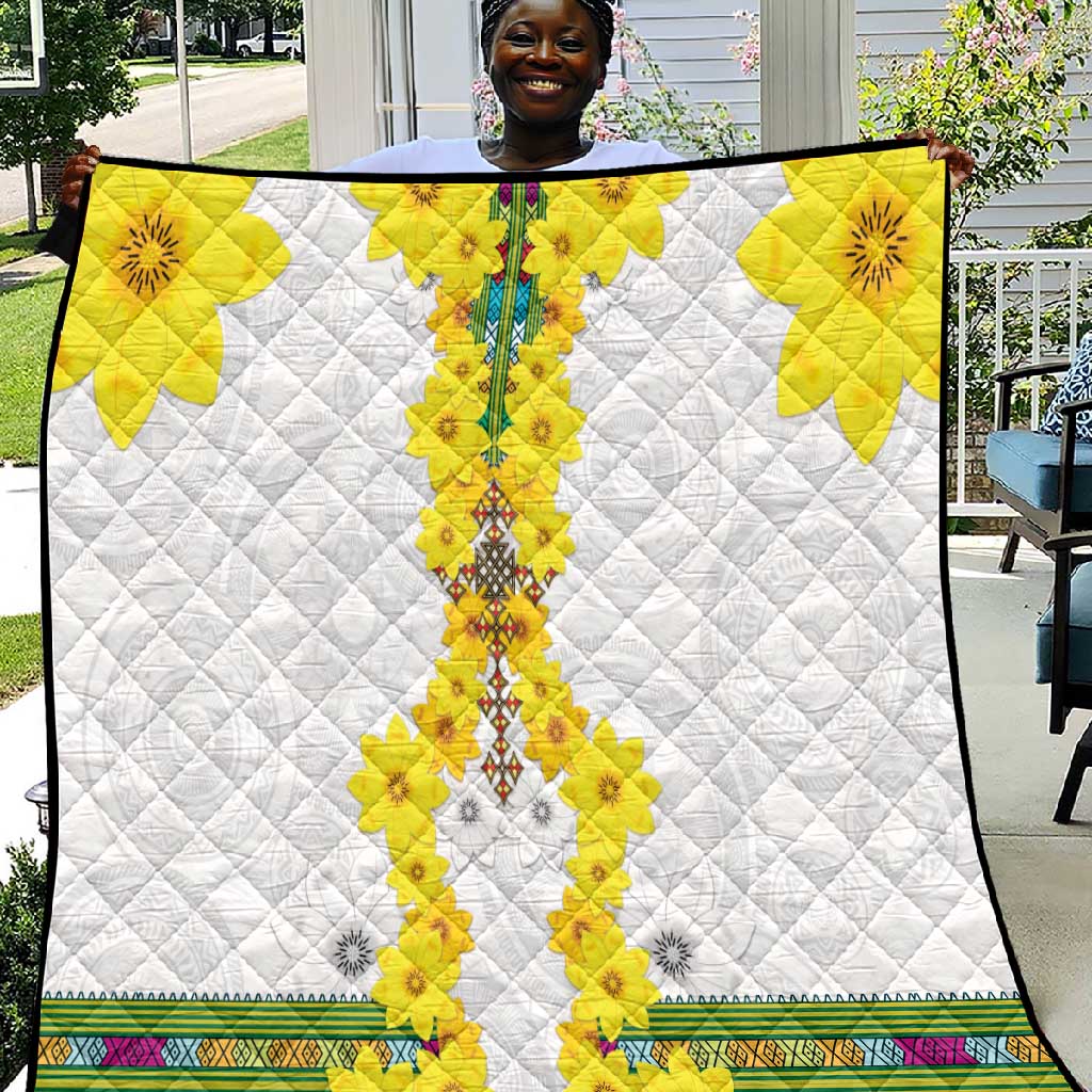 Enkutatash Ethiopia New Year Quilt Tilet Pattern With Adey Abeba Flowers