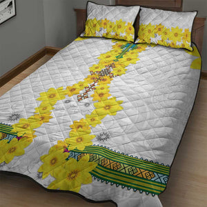 Enkutatash Ethiopia New Year Quilt Bed Set Tilet Pattern With Adey Abeba Flowers