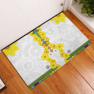 Enkutatash Ethiopia New Year Rubber Doormat Tilet Pattern With Adey Abeba Flowers