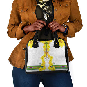 Enkutatash Ethiopia New Year Shoulder Handbag Tilet Pattern With Adey Abeba Flowers