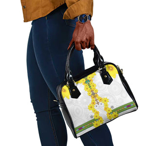 Enkutatash Ethiopia New Year Shoulder Handbag Tilet Pattern With Adey Abeba Flowers