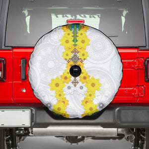 Enkutatash Ethiopia New Year Spare Tire Cover Tilet Pattern With Adey Abeba Flowers