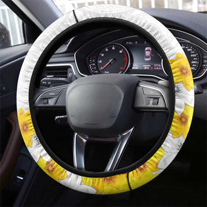 Enkutatash Ethiopia New Year Steering Wheel Cover Tilet Pattern With Adey Abeba Flowers