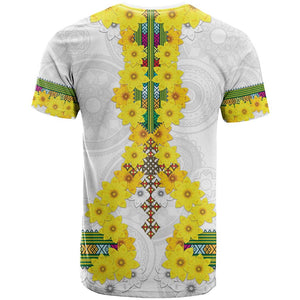 Enkutatash Ethiopia New Year T shirt Tilet Pattern With Adey Abeba Flowers