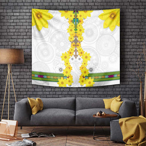 Enkutatash Ethiopia New Year Tapestry Tilet Pattern With Adey Abeba Flowers