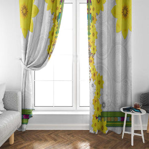 Enkutatash Ethiopia New Year Window Curtain Tilet Pattern With Adey Abeba Flowers