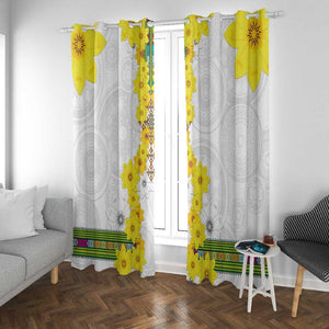 Enkutatash Ethiopia New Year Window Curtain Tilet Pattern With Adey Abeba Flowers