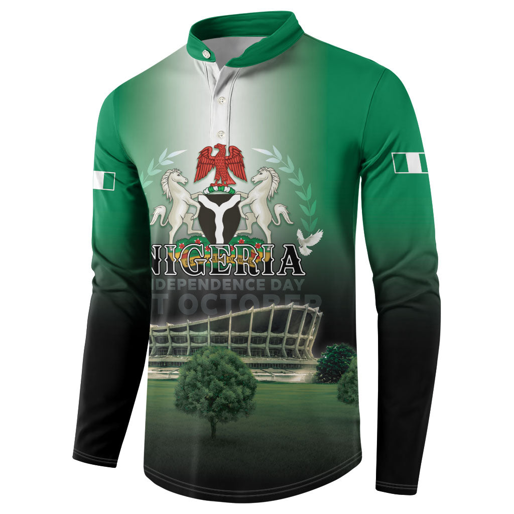 Nigeria Independence Day Button Sweatshirt Proud To Be Nigerian
