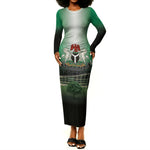 Nigeria Independence Day Long Sleeve Bodycon Dress Proud To Be Nigerian