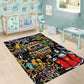 Raised On Hip Hop Area Rug Graffiti Art Style - African Pride