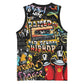 Raised On Hip Hop Basketball Jersey Graffiti Art Style LT05