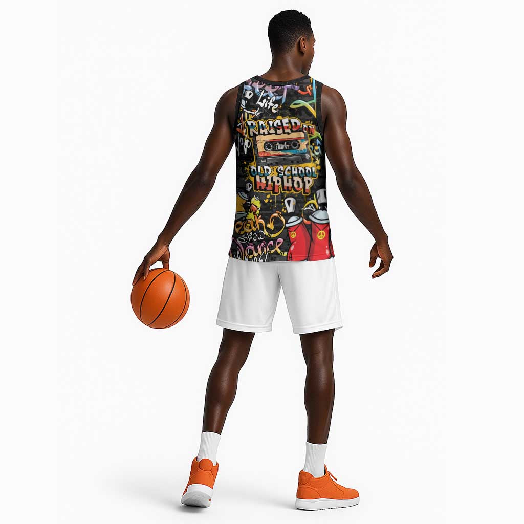Raised On Hip Hop Basketball Jersey Graffiti Art Style LT05