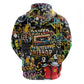 Raised On Hip Hop Hoodie Graffiti Art Style - African Pride