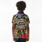 Raised On Hip Hop Kid Polo Shirt Graffiti Art Style - African Pride