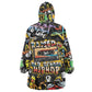 Raised On Hip Hop Kid Wearable Blanket Hoodie Graffiti Art Style - African Pride