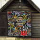 Raised On Hip Hop Quilt Graffiti Art Style - African Pride