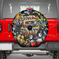 Raised On Hip Hop Spare Tire Cover Graffiti Art Style - African Pride