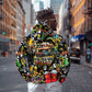 Raised On Hip Hop Zip Hoodie Graffiti Art Style - African Pride
