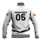 Custom Ghana Football 2026 Baseball Jacket Black Stars Never Fall White Version