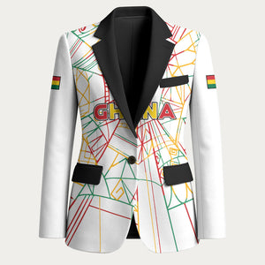 Custom Ghana Football 2026 Blazer Black Stars Never Fall White Version