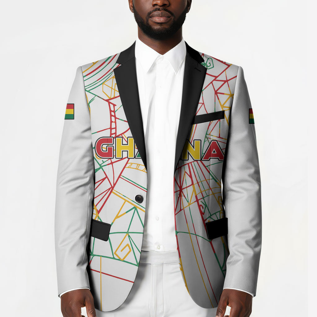 Custom Ghana Football 2026 Blazer Black Stars Never Fall White Version