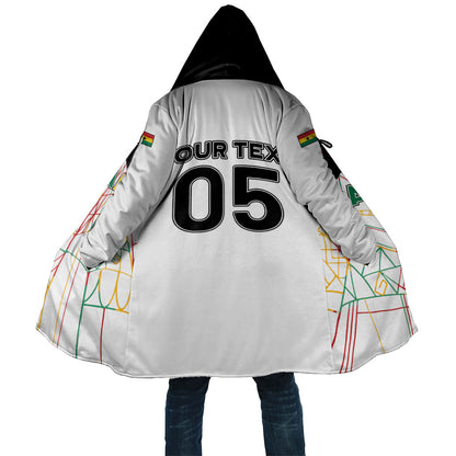 Custom Ghana Football 2026 Cloak Black Stars Never Fall White Version