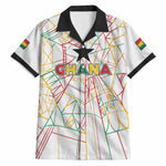 Custom Ghana Football 2026 Hawaiian Shirt Black Stars Never Fall White Version