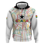 Custom Ghana Football 2026 Hoodie Black Stars Never Fall White Version