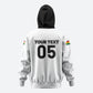Custom Ghana Football 2026 Hoodie Black Stars Never Fall White Version