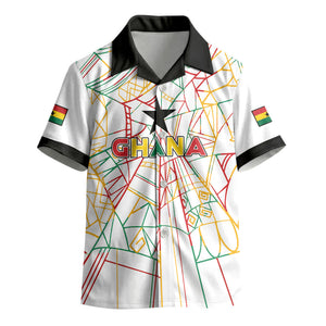 Custom Ghana Football 2026 Kid Hawaiian Shirt Black Stars Never Fall White Version