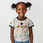 Custom Ghana Football 2026 Kid T shirt Black Stars Never Fall White Version