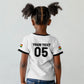 Custom Ghana Football 2026 Kid T shirt Black Stars Never Fall White Version