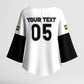 Custom Ghana Football 2026 Kimono Sleeve Blouse Black Stars Never Fall White Version