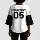 Custom Ghana Football 2026 Kimono Sleeve Blouse Black Stars Never Fall White Version