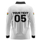 Custom Ghana Football 2026 Long Sleeve Polo Shirt Black Stars Never Fall White Version