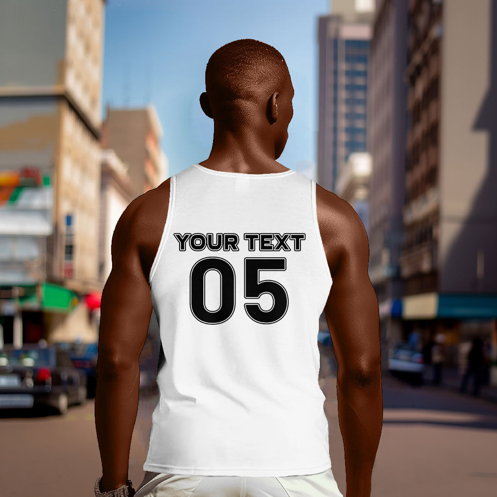 Custom Ghana Football 2026 Men Tank Top Black Stars Never Fall White Version