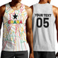 Custom Ghana Football 2026 Men Tank Top Black Stars Never Fall White Version