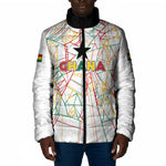 Custom Ghana Football 2026 Padded Jacket Black Stars Never Fall White Version
